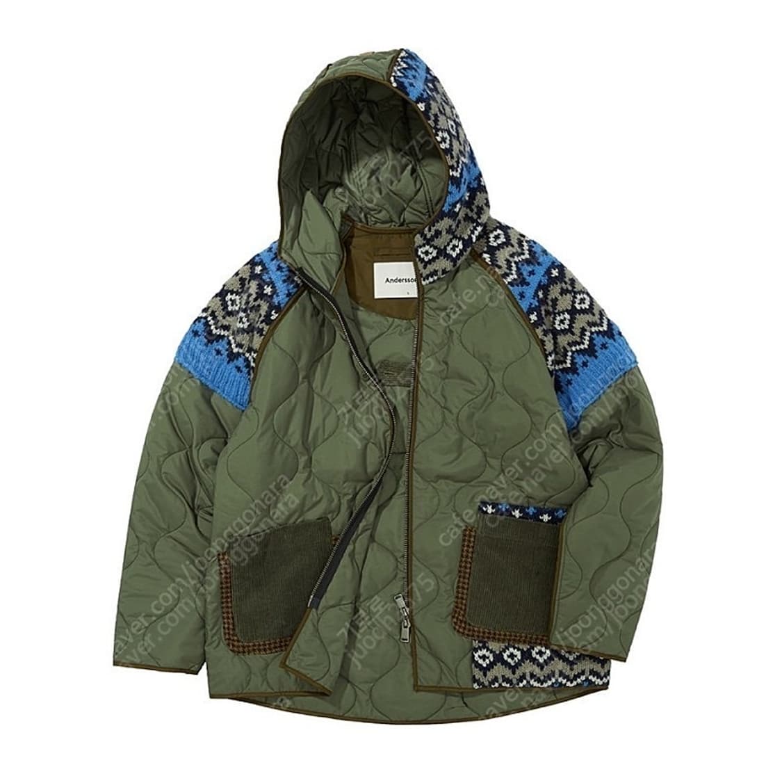 앤더슨벨 니트 패치 퀼티드 자켓 상품이미지1