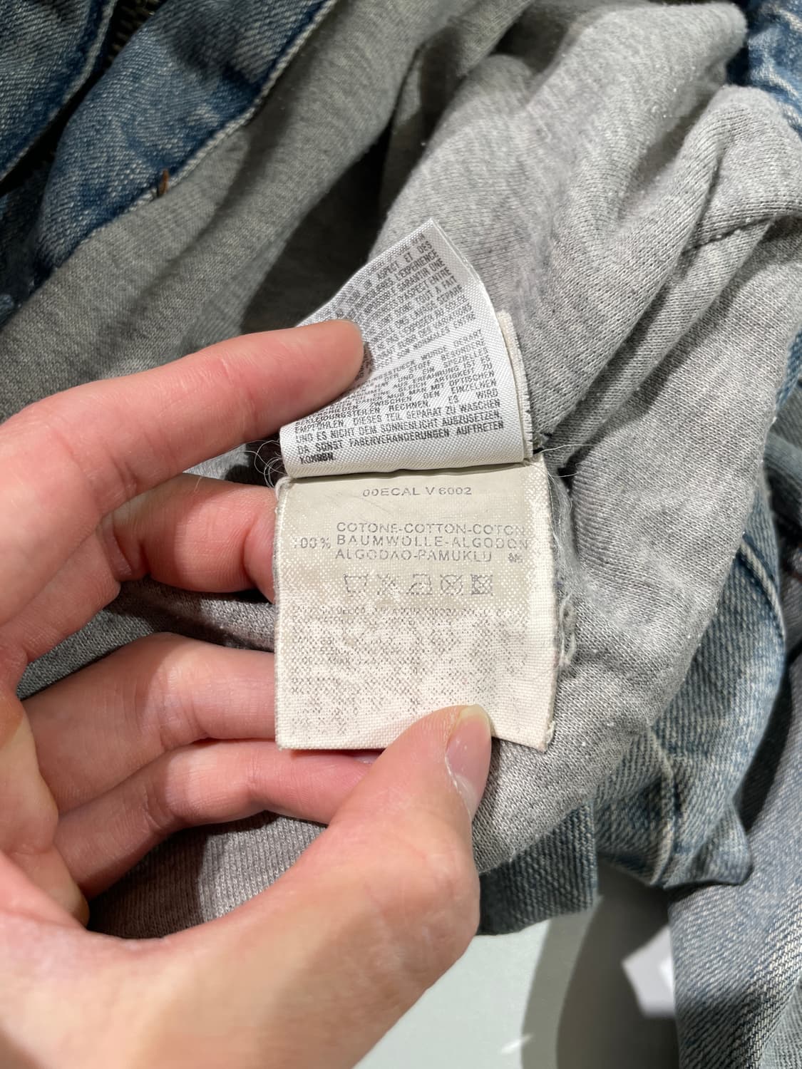 디젤 연청 디스트로이드 워싱 바이커 데님 자켓 상품이미지9