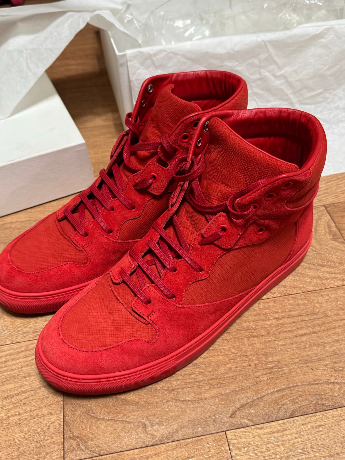 발렌시아가 16SS 모노크롬 레드옥토버 누벅 하이탑 42 상품이미지6