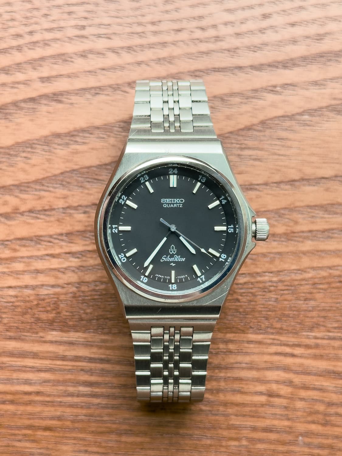 [희귀] 세이코 실버웨이브 옥타곤 7121 - 80s 통합형 브레이슬릿  상품이미지1