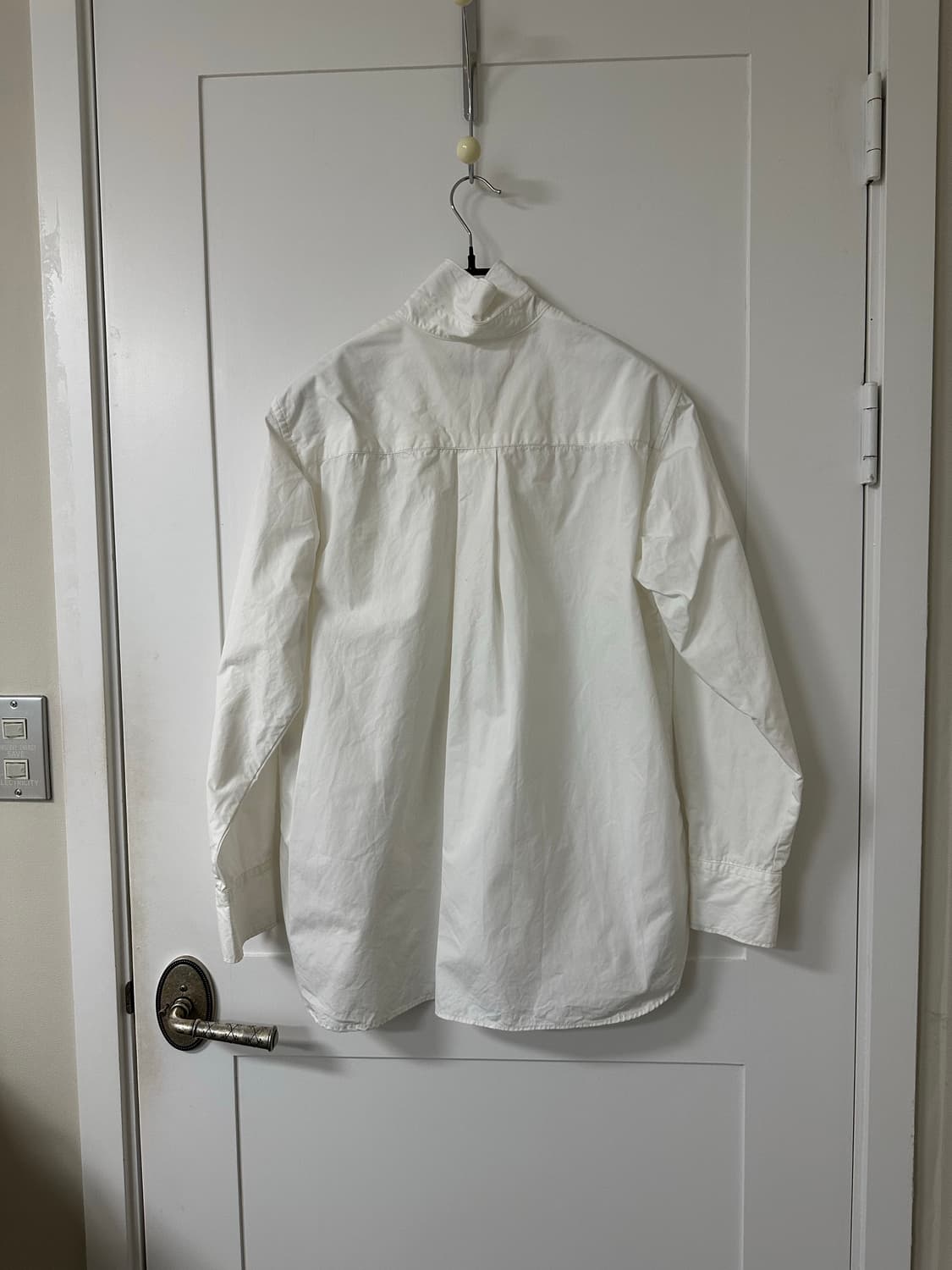 파사드패턴 오버핏 포플린 셔츠 화이트 상품이미지4