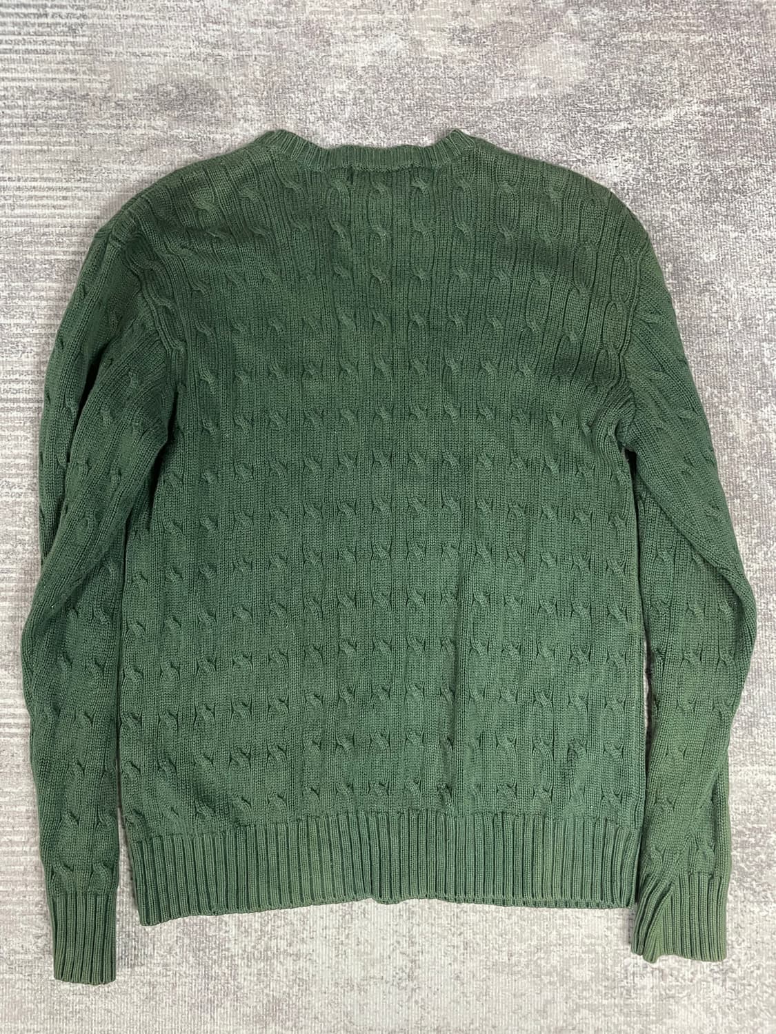 폴로 랄프로렌 케이블 니트 그린 XL 상품이미지5