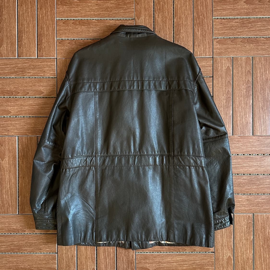 Vintage cowhide leather safari jacket 상품이미지2