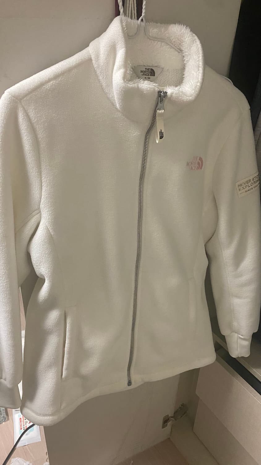 노스페이스 화이트 후리스 상품이미지1