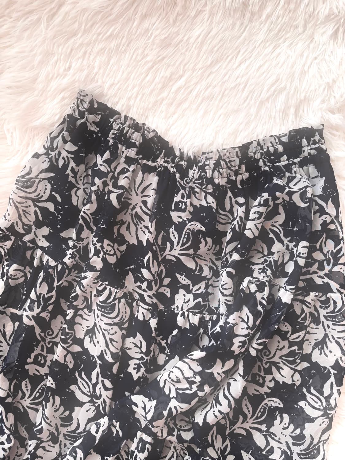 에스닉 오리엔탈 플라워 쉬폰 롱스커트 (착샷o) 상품이미지3