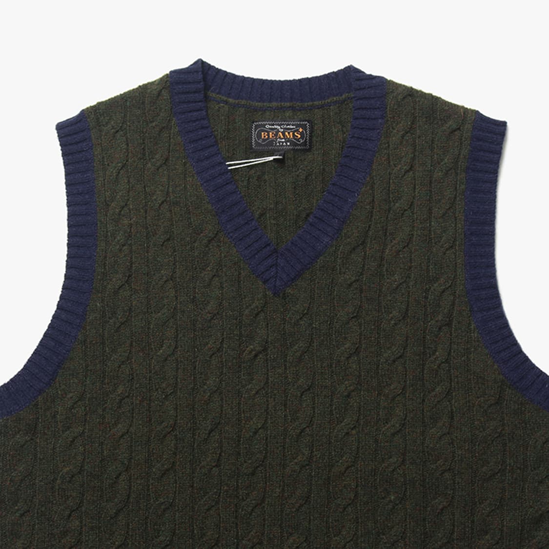  BEAMS PLUS "Green Knit Vest" 상품이미지2