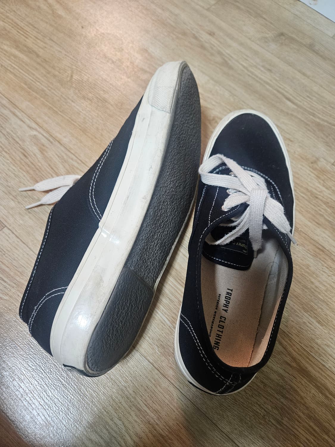 (260)트로피클로딩 밀 보트 슈즈 블랙x크림 상품이미지4