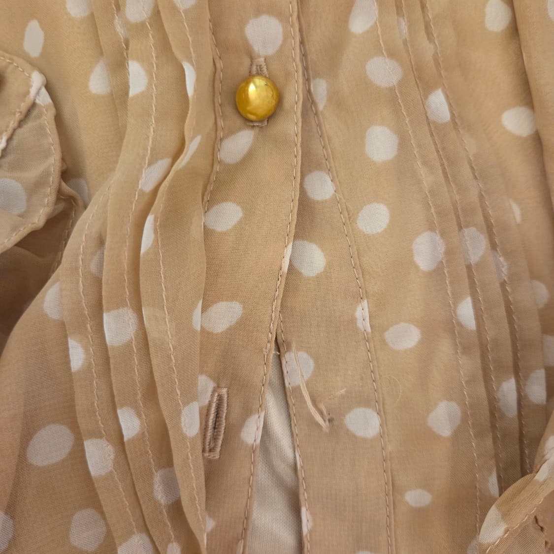 라떼갸루 모리걸 밤비 도트 땡땡이 왕리본 블라우스 상품이미지2