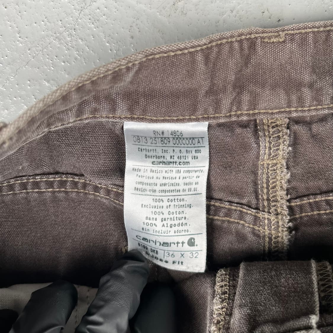 칼하트 다크브라운 카펜터 팬츠 B159DKB 상품이미지5