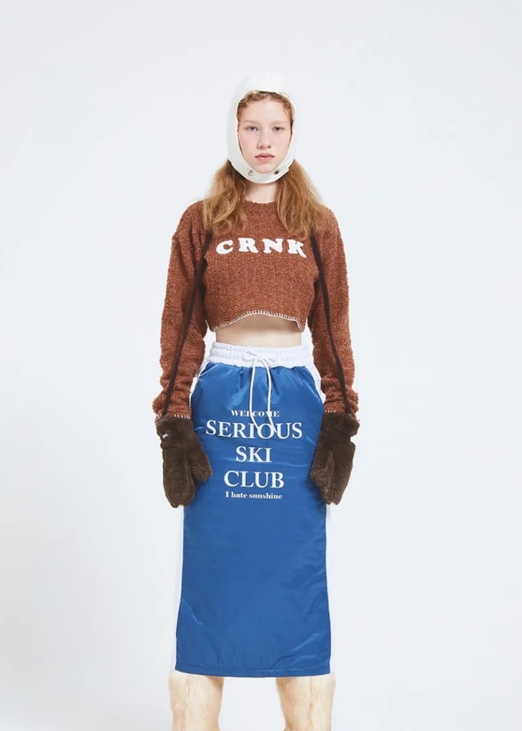 크랭크 양털 크롭 니트 상품이미지2