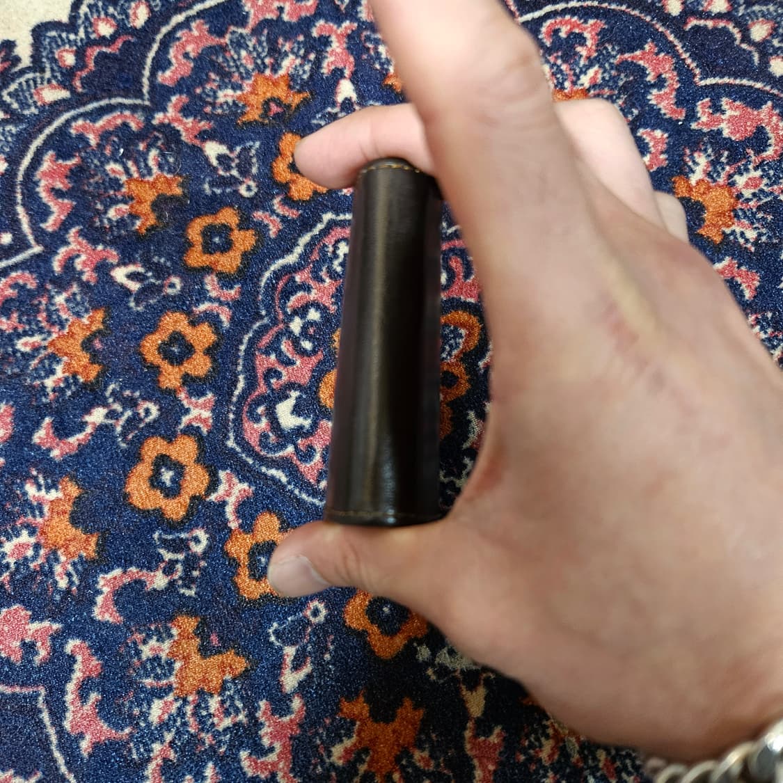 핸드메이드 브라운 가죽 코인 파우치  상품이미지5