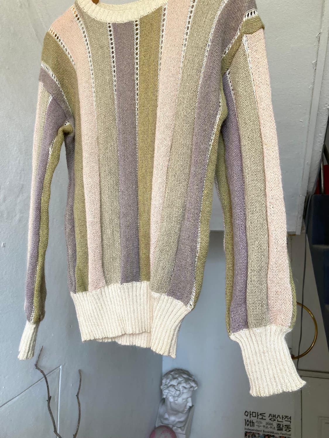 앙고라 모리걸 스트라이프 니트탑 상품이미지3