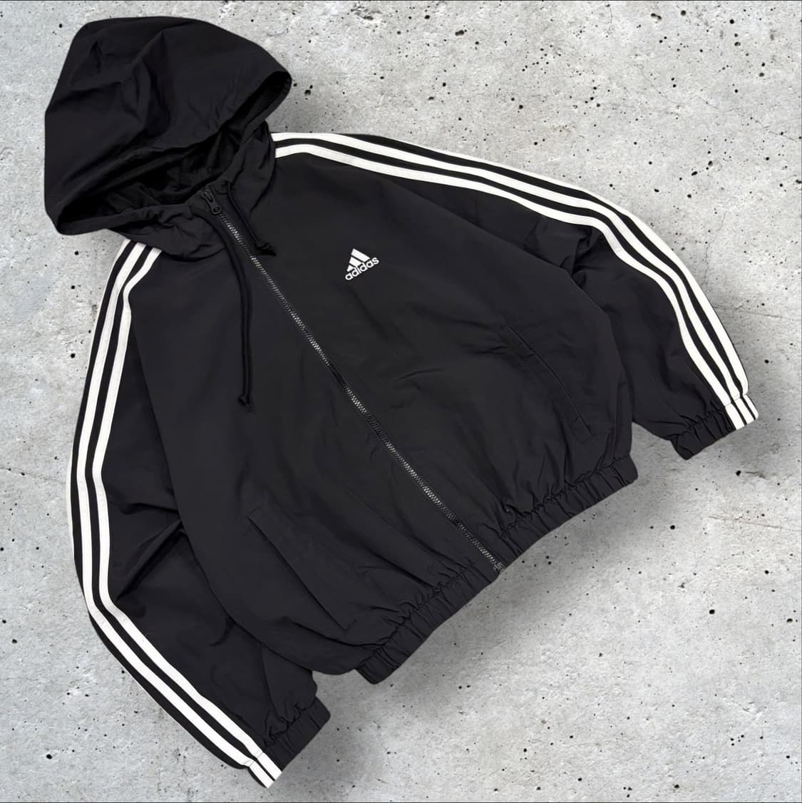 [M] 아디다스 우븐 삼선 후드 바람막이 블랙 C223 상품이미지1