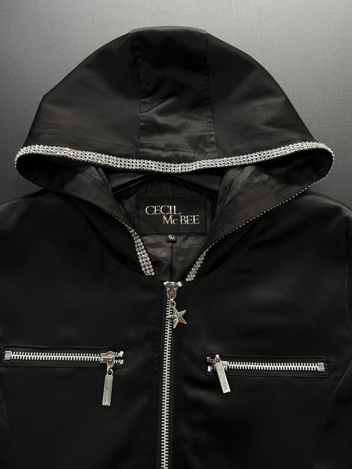 세실맥비 큐빅 스타참 후드자켓 상품이미지6