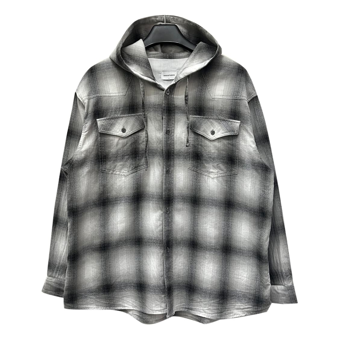 1993스튜디오 옴브레 체크 웨스턴 후드 셔츠 L 상품이미지1