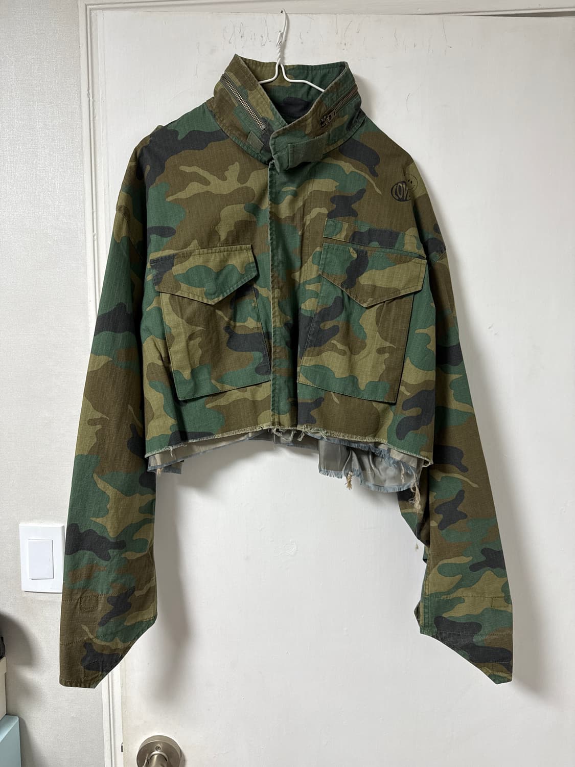 스탠드얼론  밀리터리 하이넥크롭자켓 상품이미지3