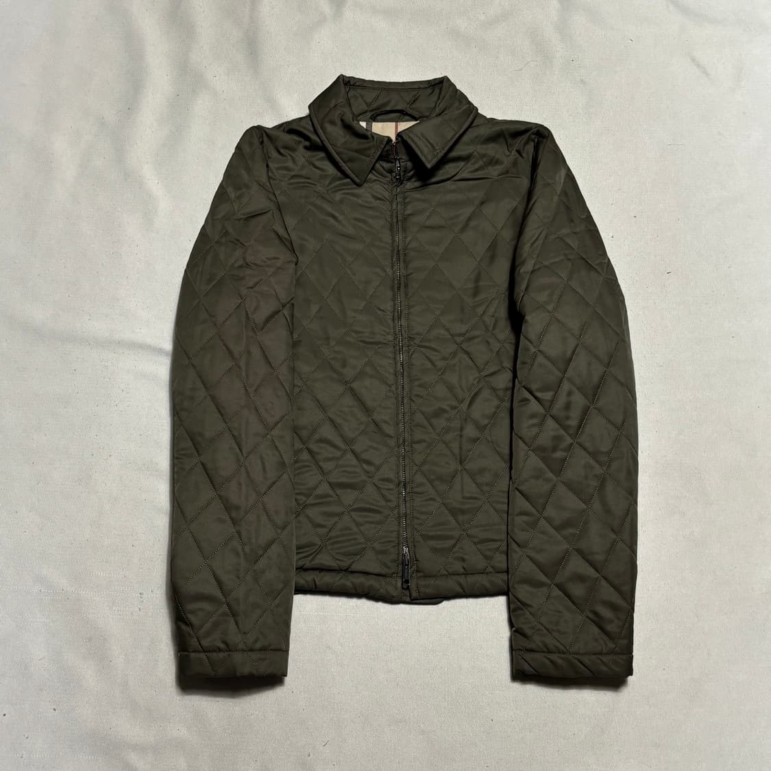 XS 버버리 여성용 카키 퀄팅 자켓 상품이미지2