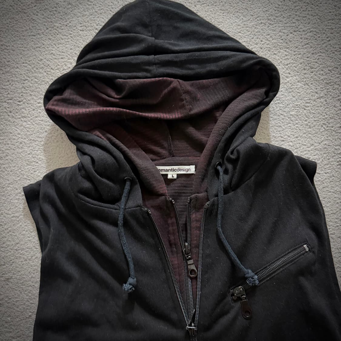 Semanticdesign layered hoodie vest 상품이미지2