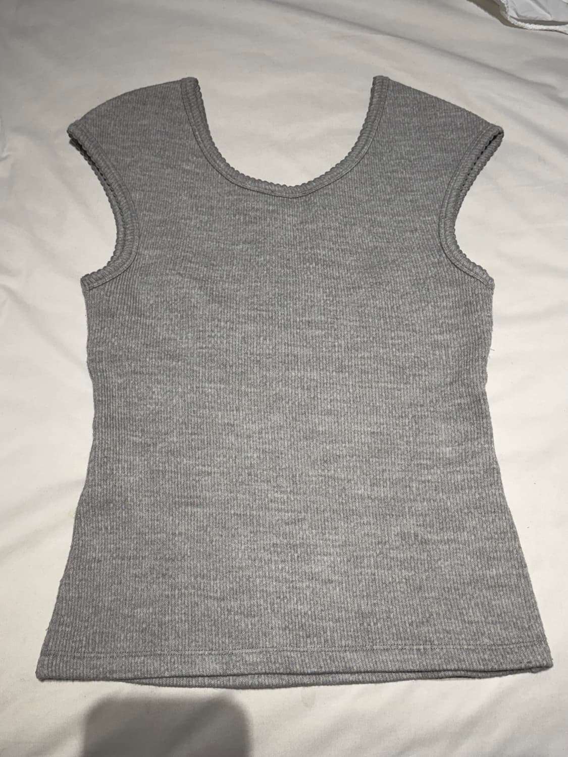 모노하 scallop 슬리브리스 라이트그레이 상품이미지2