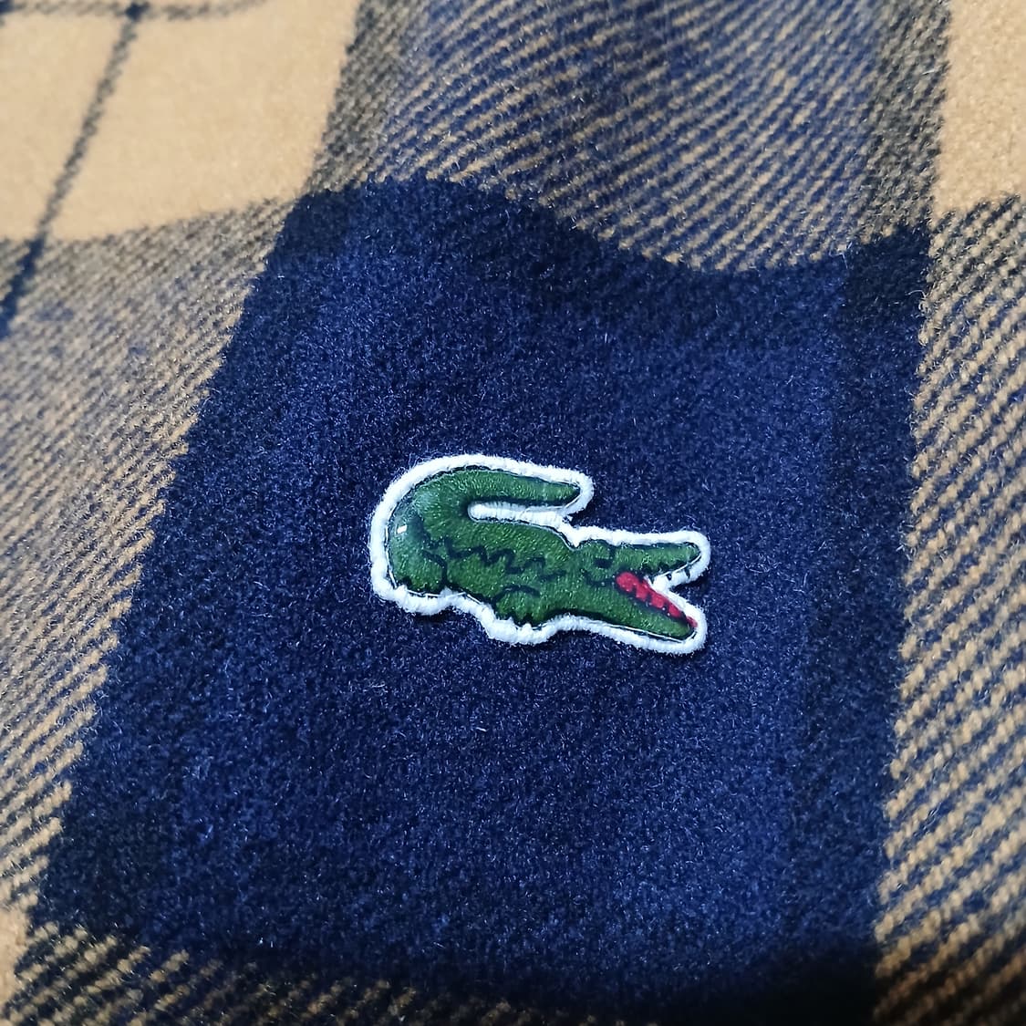 lacoste 라코스테 라이브 악어 모직 타탄체크 블루종 자켓 점퍼 상품이미지6
