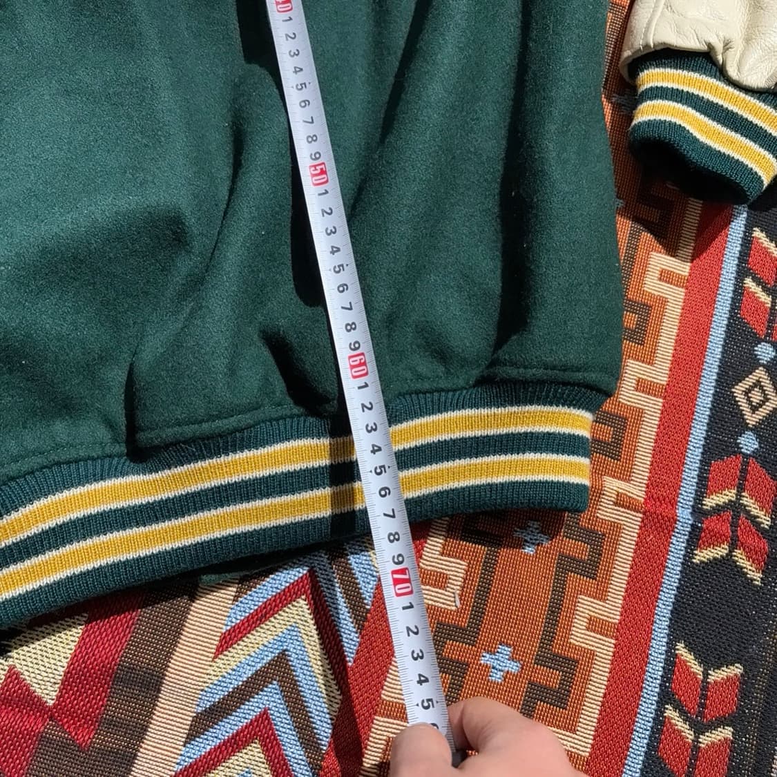 일제 빈티지 ifco 소가죽 바시티 자켓 상품이미지8