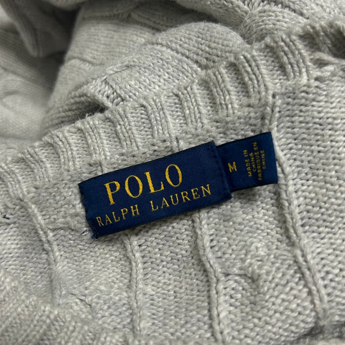 폴로 랄프로렌 신형 꽈배기 니트 그레이 M  상품이미지6