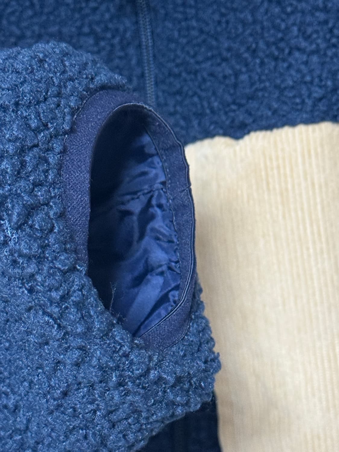 (신품급) 리복 플리스 자켓 네이비 100-105 상품이미지4