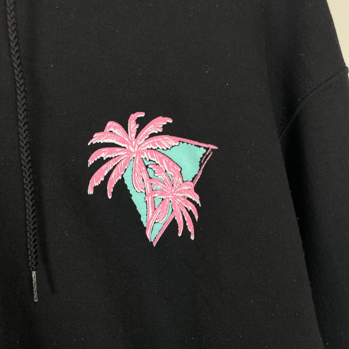 챔피온 야자수 프린팅 블랙 후드티 상품이미지4