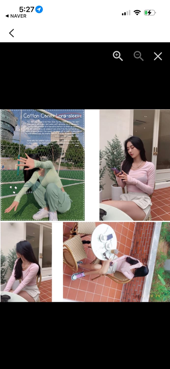 페일제이드 코튼캔디 롱슬리브 티셔츠 핑크 새상품 상품이미지1