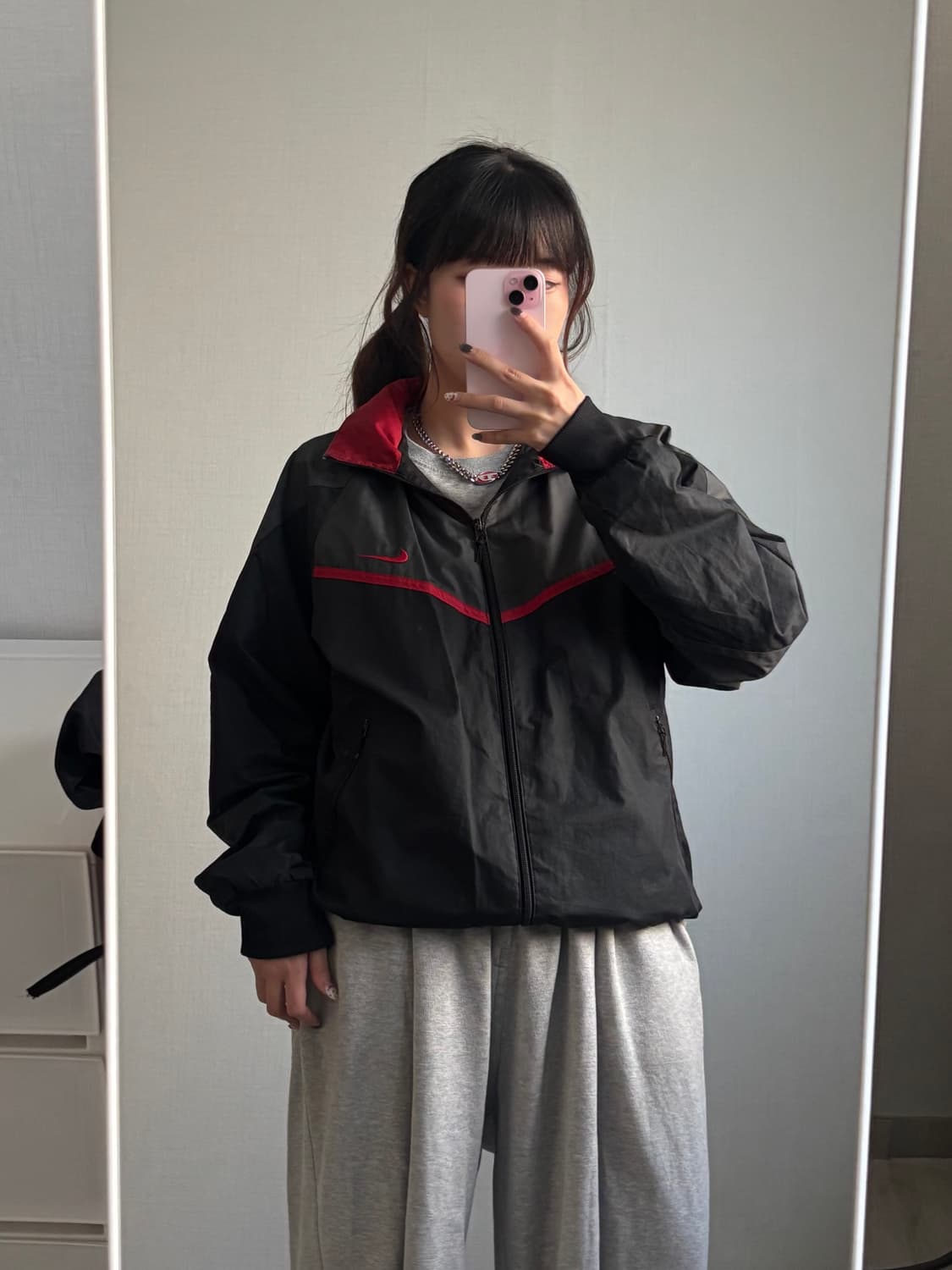 무배)나이키 올드스쿨 바람막이 M 상품이미지2