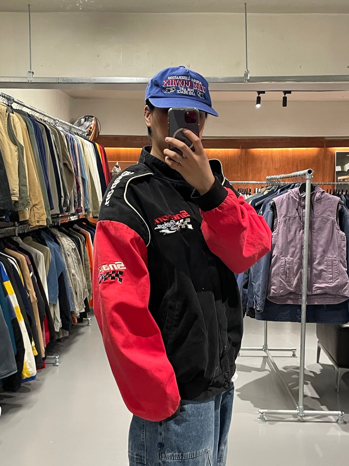Snap on 레이싱 자켓 (페인팅) 상품이미지1