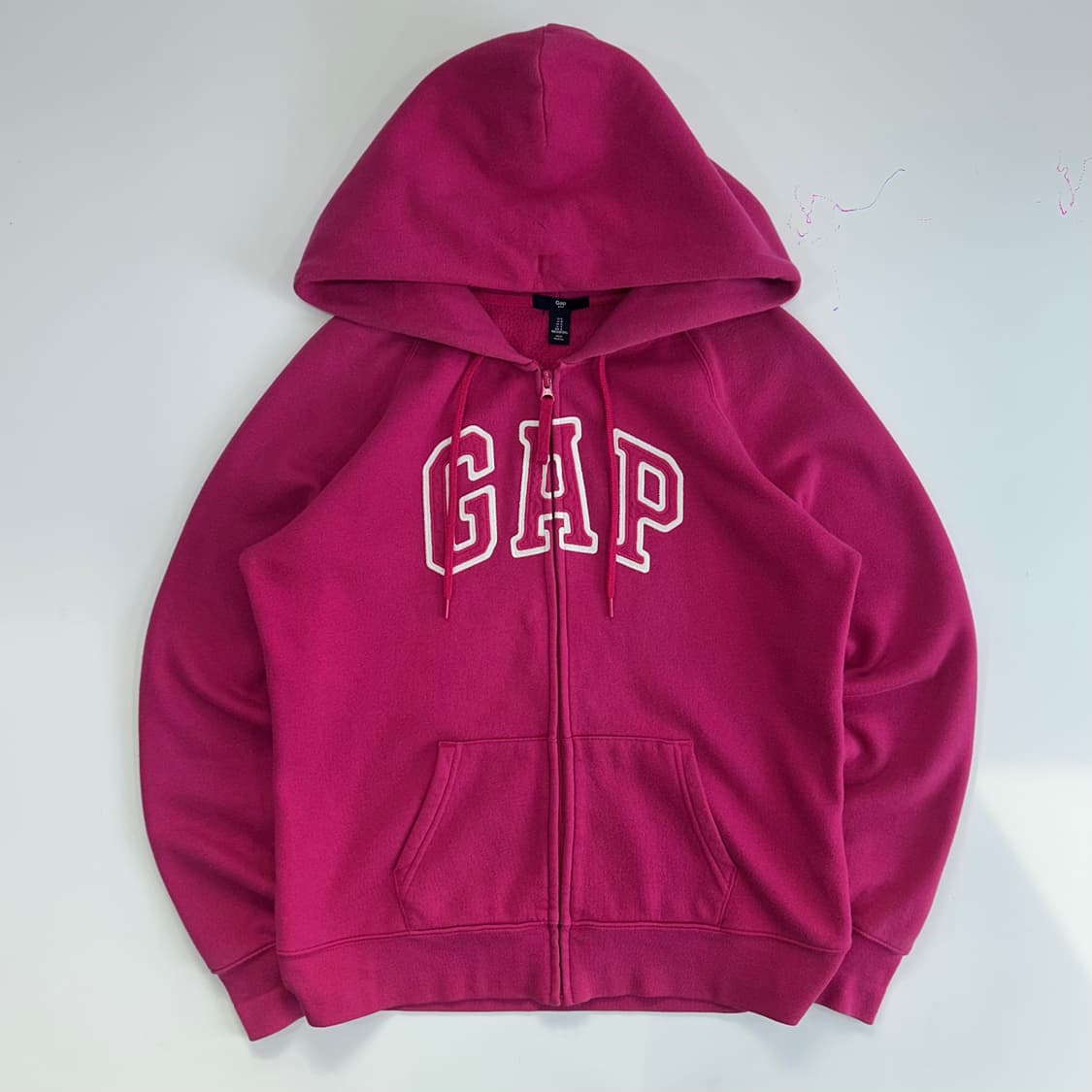 Gap 갭 핫핑크 기모 후드집업  상품이미지3