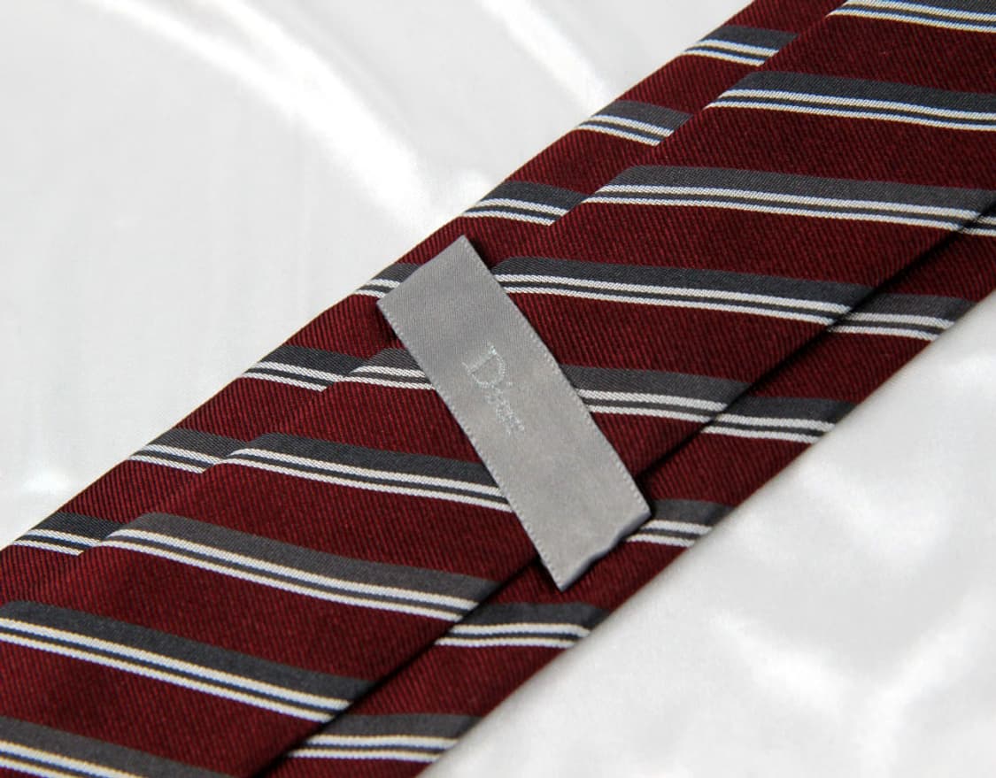 디올 8cm A등급 신형 와인 사선 남자 명품 넥타이 상품이미지3