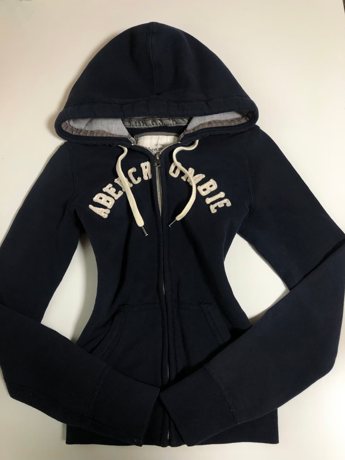 대대장 아베크롬비 딱붙핏 다크네이비 후드집업 s 상품이미지3