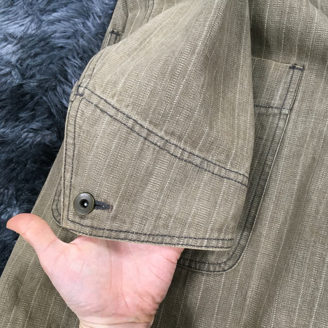 투티/0318 JPN 빈티지 BOYCOTT 베이지 브라운 자켓 면 일본 상품이미지3