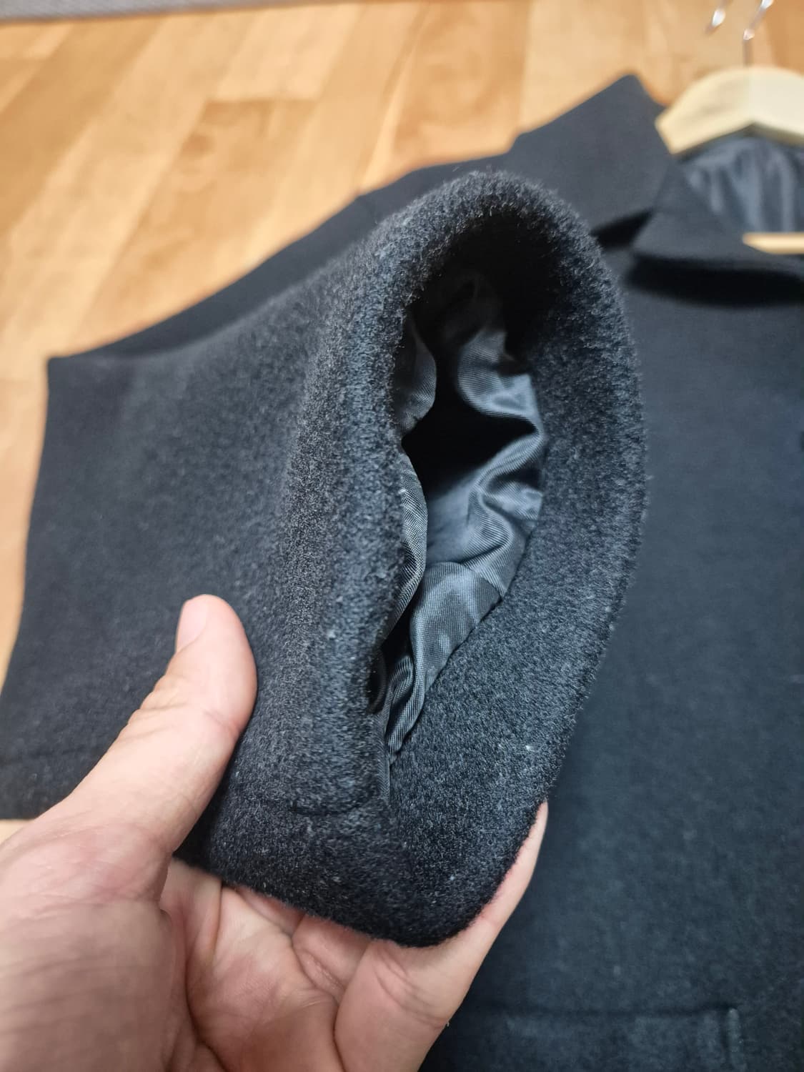 스테디에브리웨어 울 하프코트 1사이즈 판매 상품이미지4