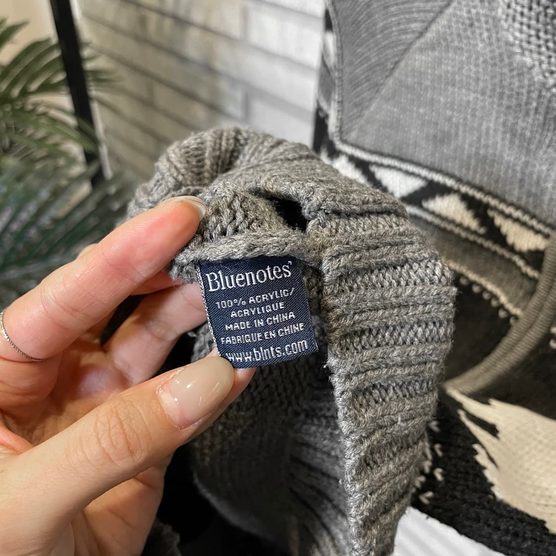 CANADA VINTAGE 코위찬 니트 가디건 베어 패턴 디테일 그레이 상품이미지6