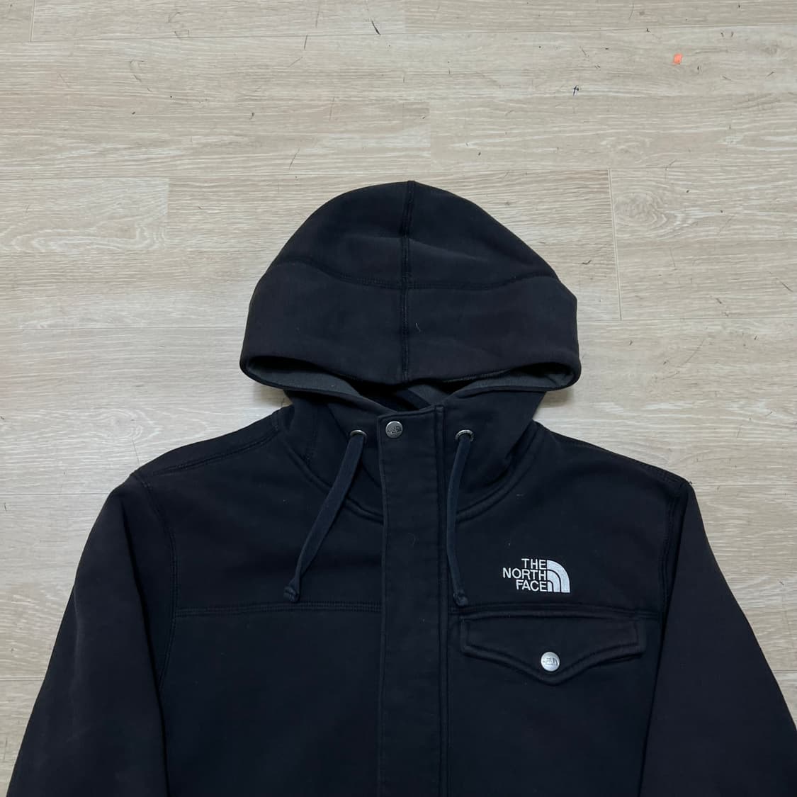 노스페이스 하프돔 로고 멀티포켓 기모 워크 후드집업 [블랙] M/95 상품이미지2