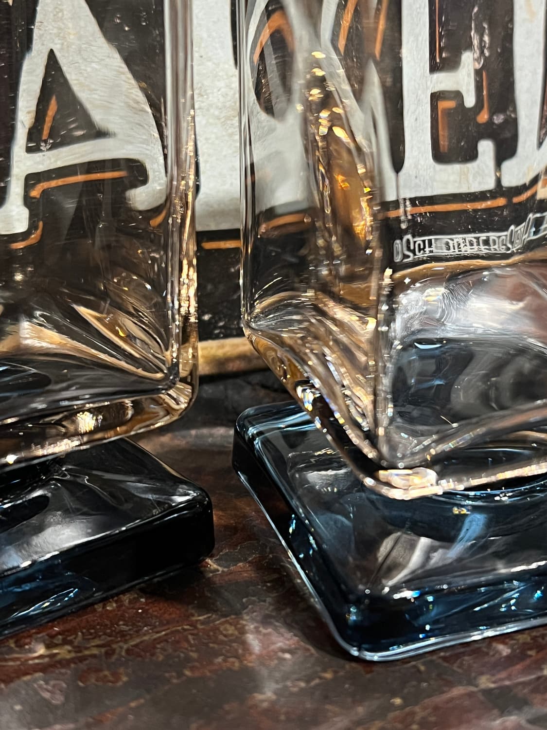 70s Disaronno Pink&Blue bar Glass 상품이미지6