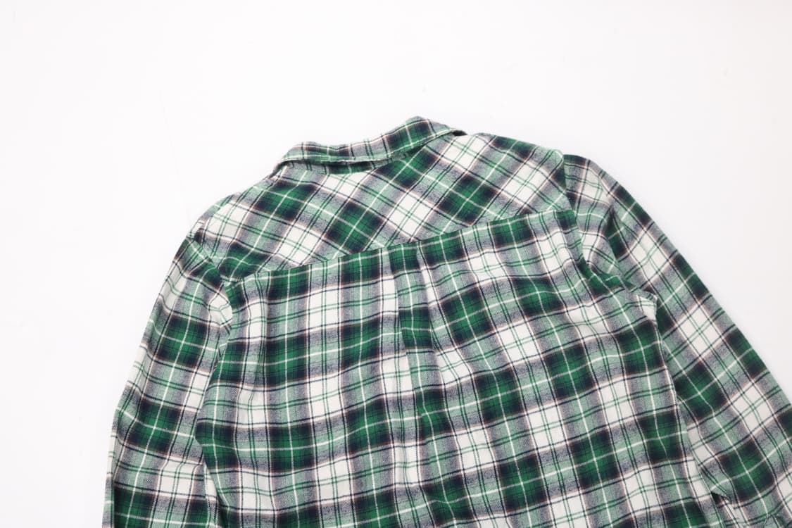 earth music&ecology 그린 타탄 체크 기모 플란넬 셔츠 상품이미지7