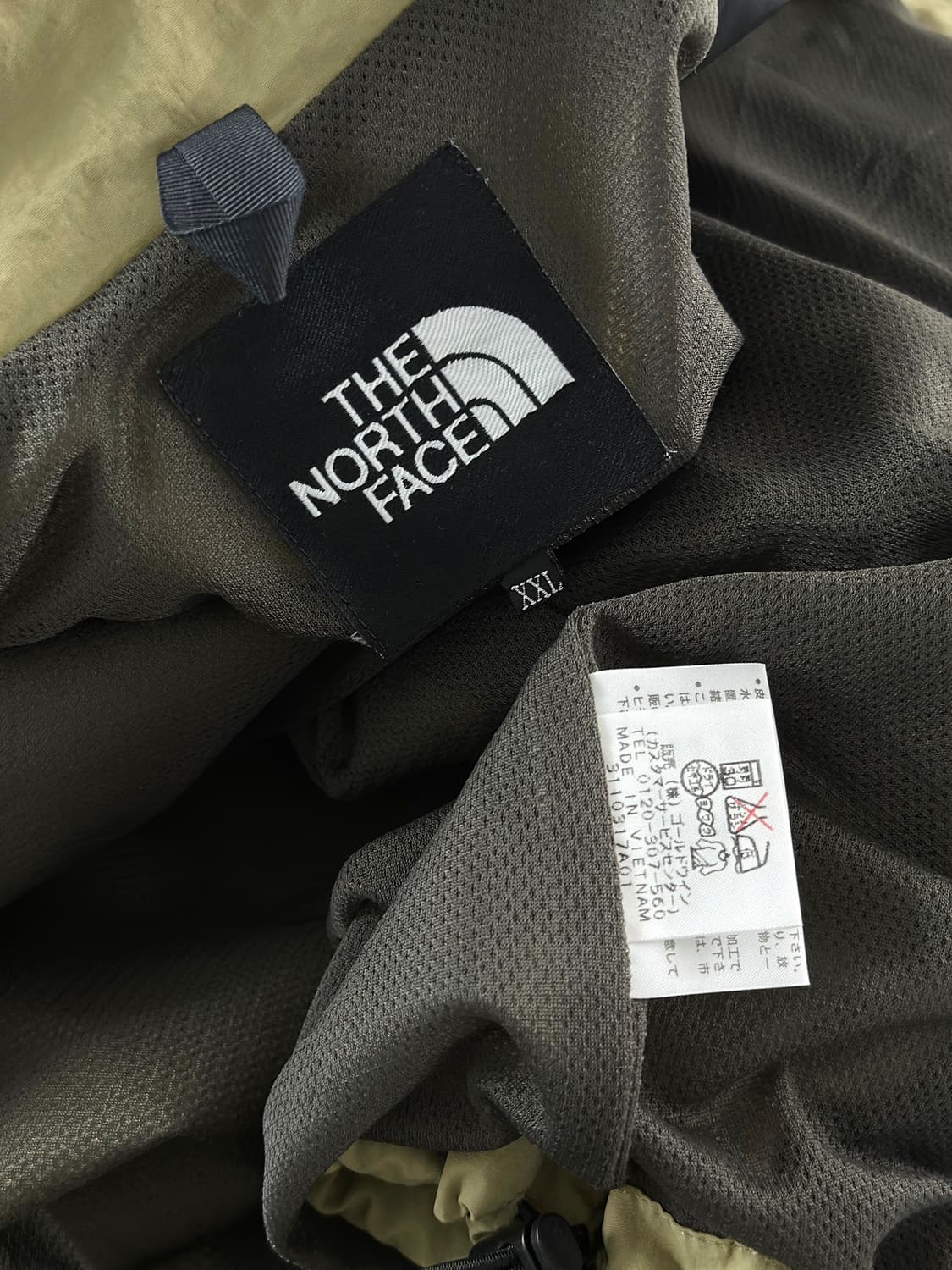 빈티지 노스페이스 올리브 카키 나일론 패커블 자켓 상품이미지10