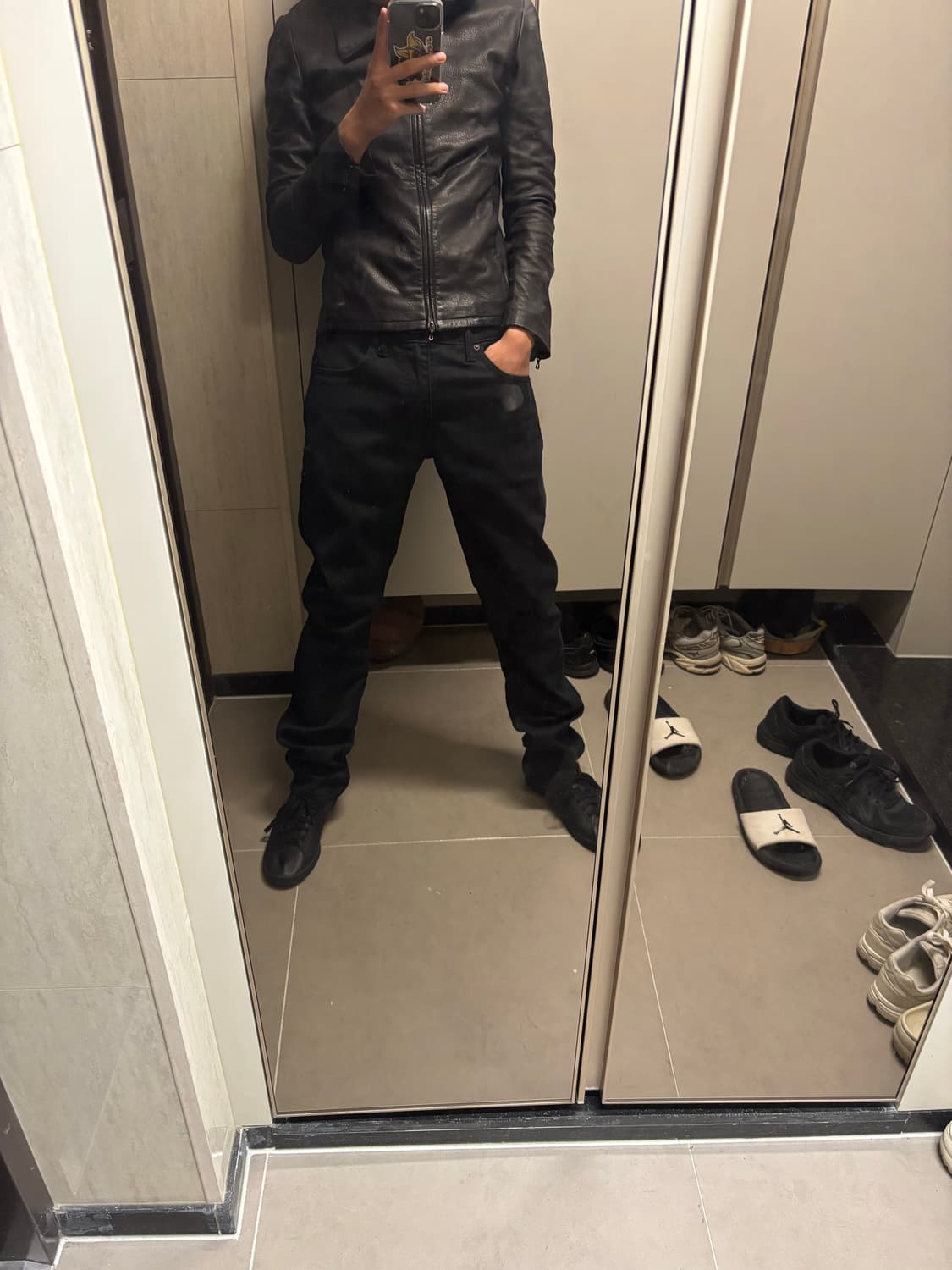 사슴가죽 비대칭자켓 상품이미지6