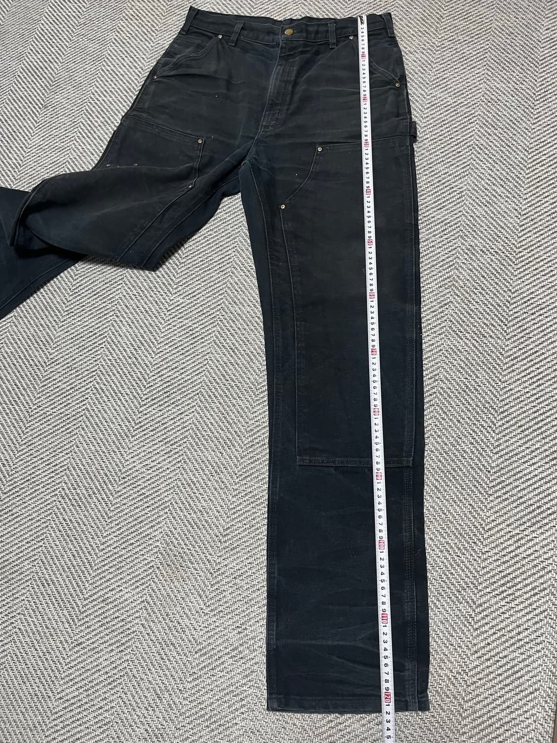 칼하트 더블니 블랙 덩가리핏 34x36 상품이미지8