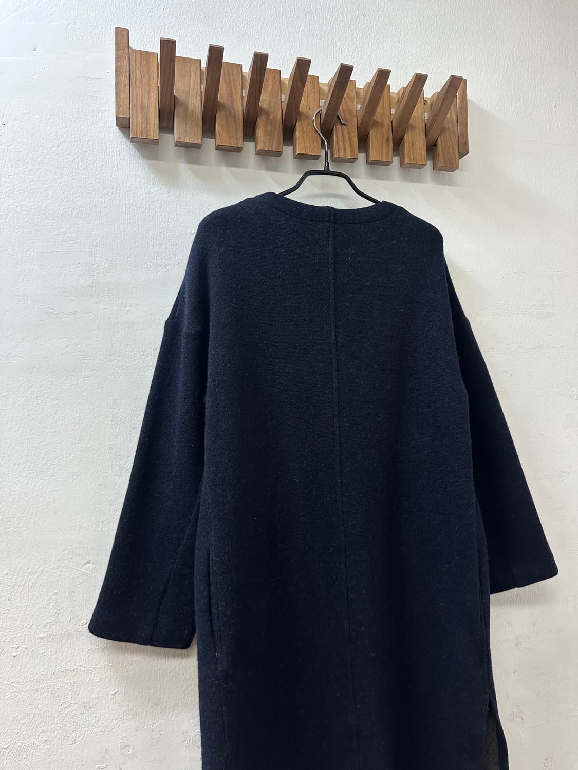 일본빈티지 Ray BEAMS 레이빔즈 울 블렌드 오픈 롱 코트 상품이미지6