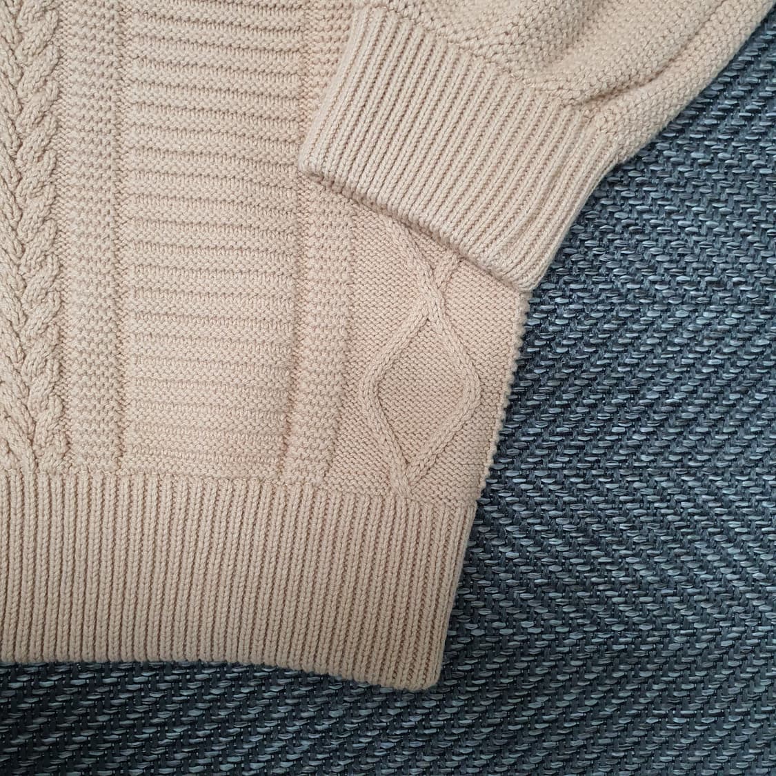 지오송지오 케이블 블럭 가디건 남자110~115 상품이미지6