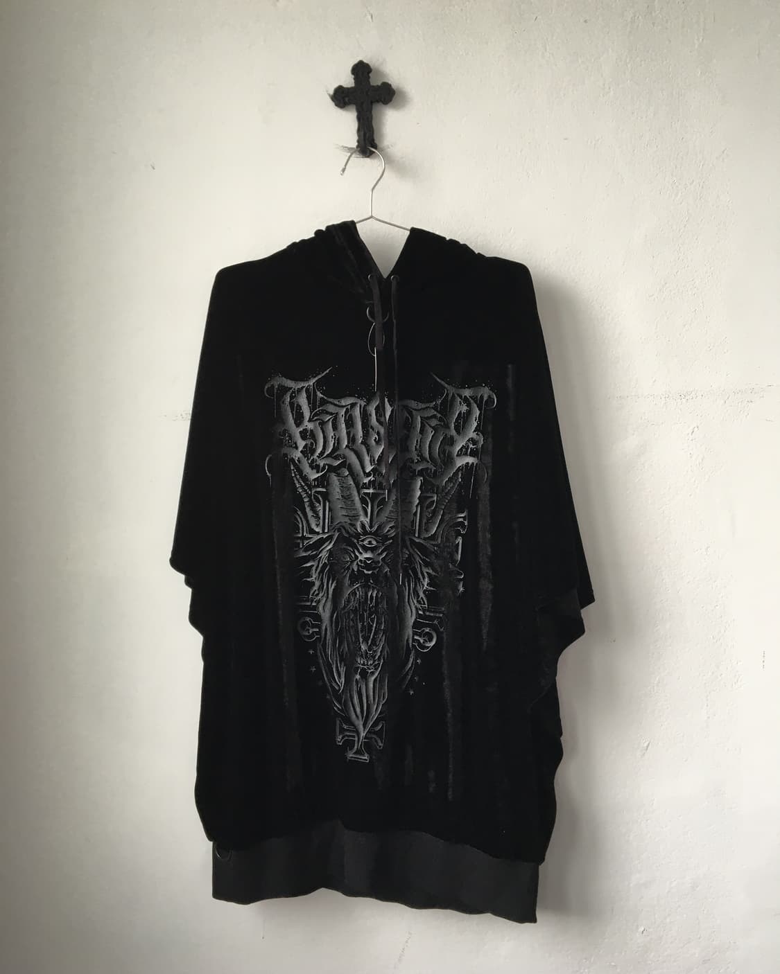 Killstar printing velvet hood 상품이미지2