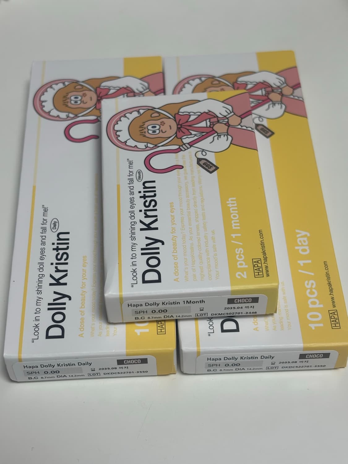 콘택트렌즈, 칼라렌즈, 하파크리스틴  돌라크리스틴 렌즈 원데이, 한달용 상품이미지3