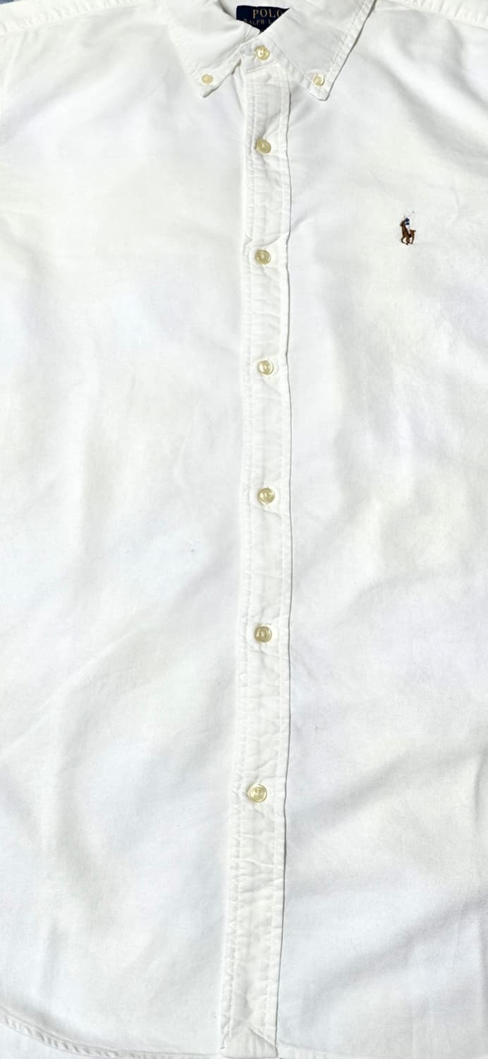 폴로 랄프로렌 화이트 셔츠 XL 커스텀핏 상품이미지5