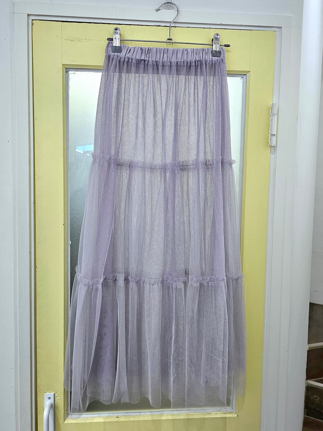 라이트그레이 캉캉 시스루 튤 스커트 상품이미지2