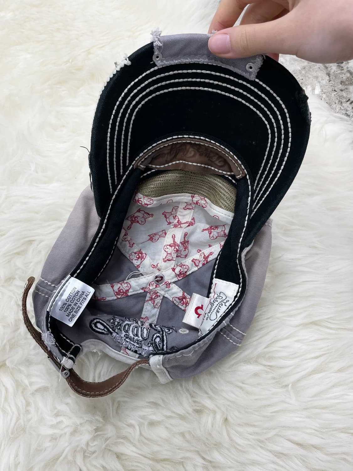 트루릴리전 워시드 스티치 로고 캡 상품이미지6